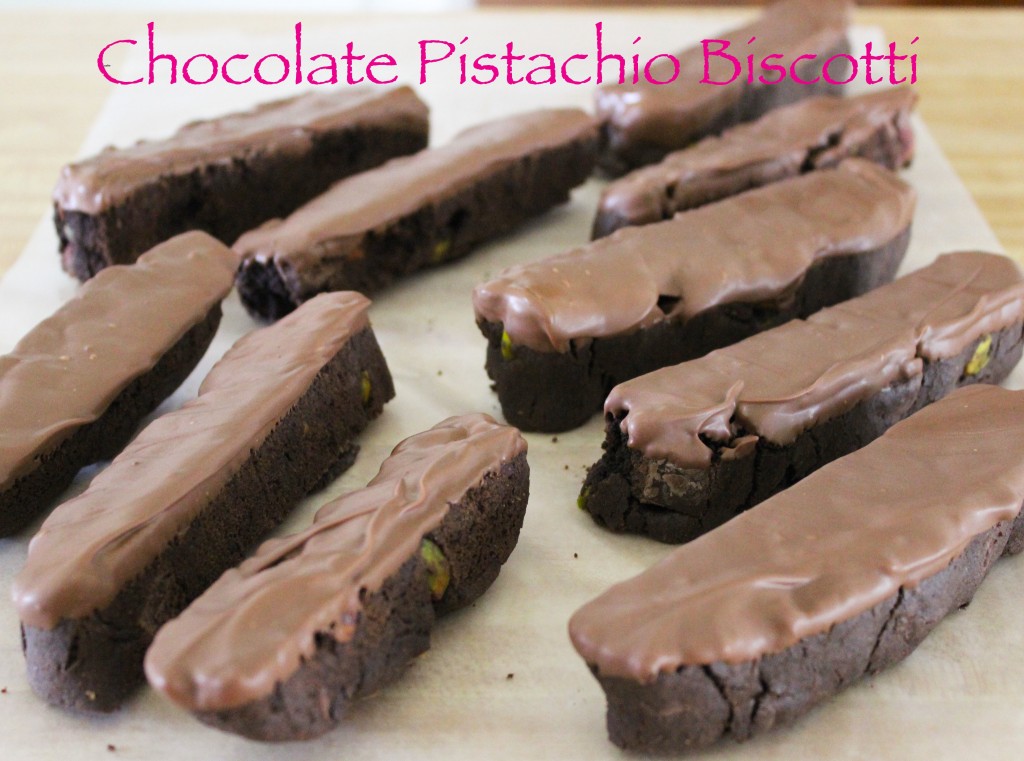 Chocolate Pistachio Biscotti